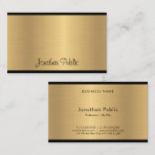 Carte De Visite Luxe d'or moderne de charme de Calligraphed (Devant / Derrière)