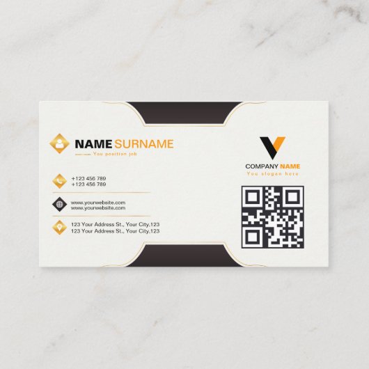 Carte De Visite Luxe élégant (Dos)