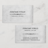 Carte De Visite Luxe élégant de conception de rétro sembler (Devant / Derrière)