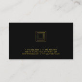 Carte De Visite Luxe élégant de photographie de regard d'or de (Dos)