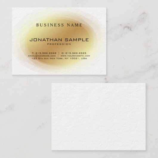 Carte De Visite Luxe élégant d'élite de conception moderne (Devant / Derrière)