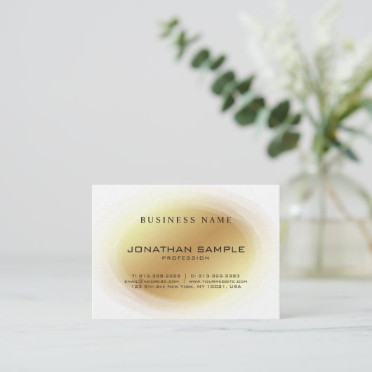 Carte De Visite Luxe élégant d'élite de conception moderne (Debout devant)