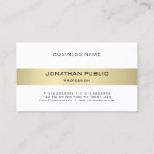Carte De Visite Luxe Elégant Design élégant Design tendance Plaine (Dos)