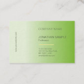 Carte De Visite Luxe Elégant Design Moderne Professionnel Plat (Dos)