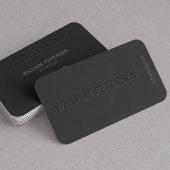 Carte De Visite Luxe élégant mat noir et gris professionnel