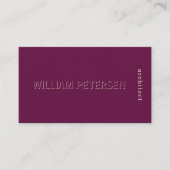 Carte De Visite Luxe élégant matte bordeaux crème professionnel (Devant)