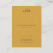 Carte De Visite Luxe élégant Monogrammed Premium Pearl Finish (Dos)