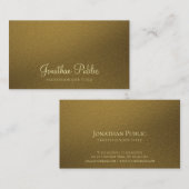 Carte De Visite Luxe Elegant Or Look moderne Creative (Devant / Derrière)