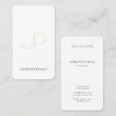 Carte De Visite Luxe Elegant Or Monogramme tendance Modèle chic (Devant / Derrière)