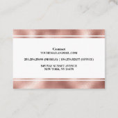 Carte De Visite Luxe Elegant Rose Gold (Dos)