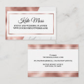 Carte De Visite Luxe Elegant Rose Gold (Devant / Derrière)