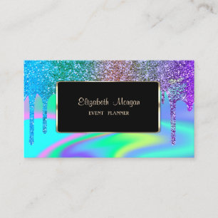 Carte De Visite Luxe Élégant Style, Moderne, Holographique, Goutte