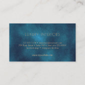 Carte De Visite Luxe élégante couleur marine foncé monogrammed (Dos)