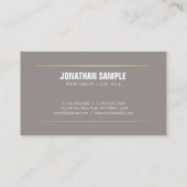 Carte De Visite Luxe en soie simple à la mode élégant moderne de (Dos)