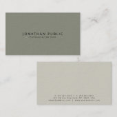 Carte De Visite Luxe épais de la meilleure qualité élégant moderne (Devant / Derrière)