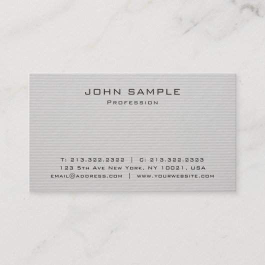 Carte De Visite Luxe épais de la meilleure qualité professionnel à (Devant)