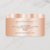 Carte De Visite Luxe et élégante Rose de couleur or professionnel (Dos)