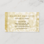 Carte De Visite Luxe FAUX Gold Bokeh Sparkle cheveux et beauté (Dos)