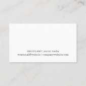 Carte De Visite Luxe Floral | Texture métal or (Dos)