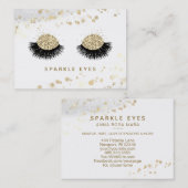 Carte De Visite *~* Luxe Glam Black Gold Grey Lashes (Devant / Derrière)
