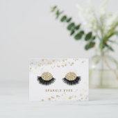 Carte De Visite *~* Luxe Glam Black Gold Grey Lashes (Debout devant)