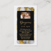 Carte De Visite Luxe Glam Cell Phone Gold QR LOGO Photo (Dos)