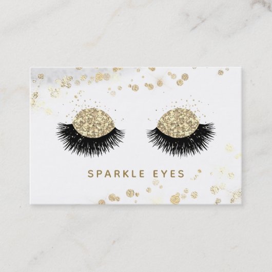 Carte De Visite *~* Luxe Glam Grey Black GoldEyes Lashes (Devant)
