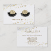 Carte De Visite *~* Luxe Glam Grey Black GoldEyes Lashes (Devant / Derrière)