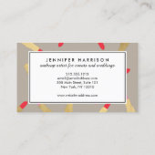 Carte De Visite Luxe Glam Lipstick Motif sur Taupe (Dos)