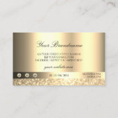 Carte De Visite Luxe Glam Parties scintillant chimmery avec logo o (Dos)