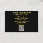 Carte De Visite *~* Luxe Glam Rainbow QR Parties scintillant Glitz (Dos)