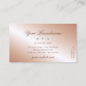 Carte De Visite Luxe Glam Rose Gold Sparkling Diamonds Luxuriant (Dos)