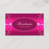 Carte De Visite Luxe Glam Rose Ornate Diamants Parkling (Devant)