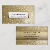 Carte De Visite Luxe glamour moderne élégant faux or parties scint (Devant / Derrière)