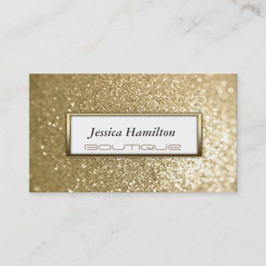 Carte De Visite Luxe glamour moderne élégant faux or parties scint (Devant)