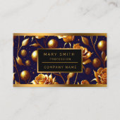 Carte De Visite Luxe Gold Boho Rose Collection moderne (Devant)