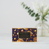 Carte De Visite Luxe Gold Boho Rose Collection moderne (Debout devant)