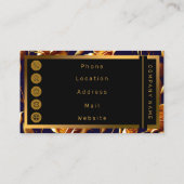 Carte De Visite Luxe Gold Boho Rose Collection moderne (Dos)