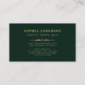 Carte De Visite Luxe Gold Dark Texture & Logo Signature Script Bus (Dos)