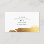 Carte De Visite LUXE GOLD EDGED élégant patron moderne chic (Dos)