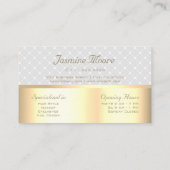 Carte De Visite Luxe Gold Effet Custom Logo Services Ouvert (Dos)
