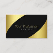 Carte De Visite Luxe Gold et Black Style élégant professionnel (Devant)