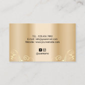 Carte De Visite Luxe Gold Eyelash Extensions Salon Maquillage Arti (Dos)