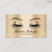 Carte De Visite Luxe Gold Eyelash Extensions Salon Maquillage Arti (Devant)