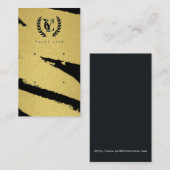 CARTE DE VISITE LUXE GOLD FOIL BRUSH STROKE 2 STUD EARRING AFFICHE (Devant / Derrière)