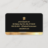 Carte De Visite Luxe Gold Pet Sitter Chien Walker Groomer (Dos)