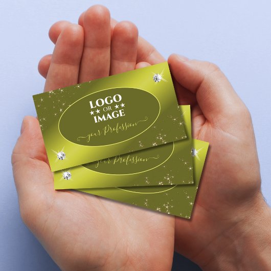 Carte De Visite Luxe Jaune Parties scintillant de moutarde Étoiles