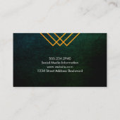 Carte De Visite Luxe Lignes géométriques Texture chic (Dos)