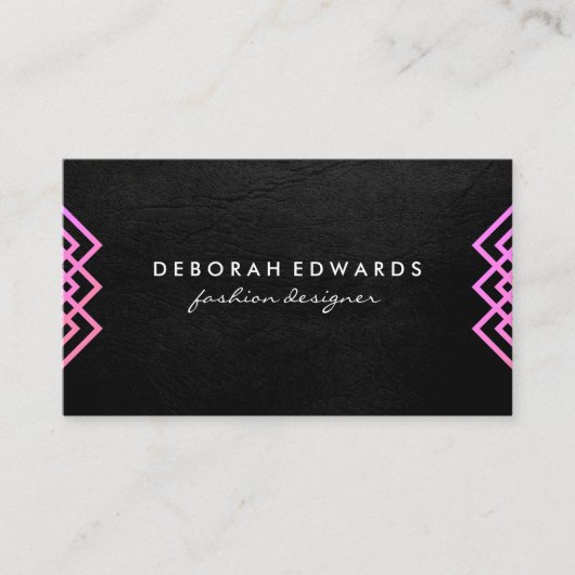 Carte De Visite Luxe Lignes géométriques Texture chic (Devant)