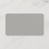 Carte De Visite Luxe Lin Gris Personal Trainer Sport Plain (Dos)